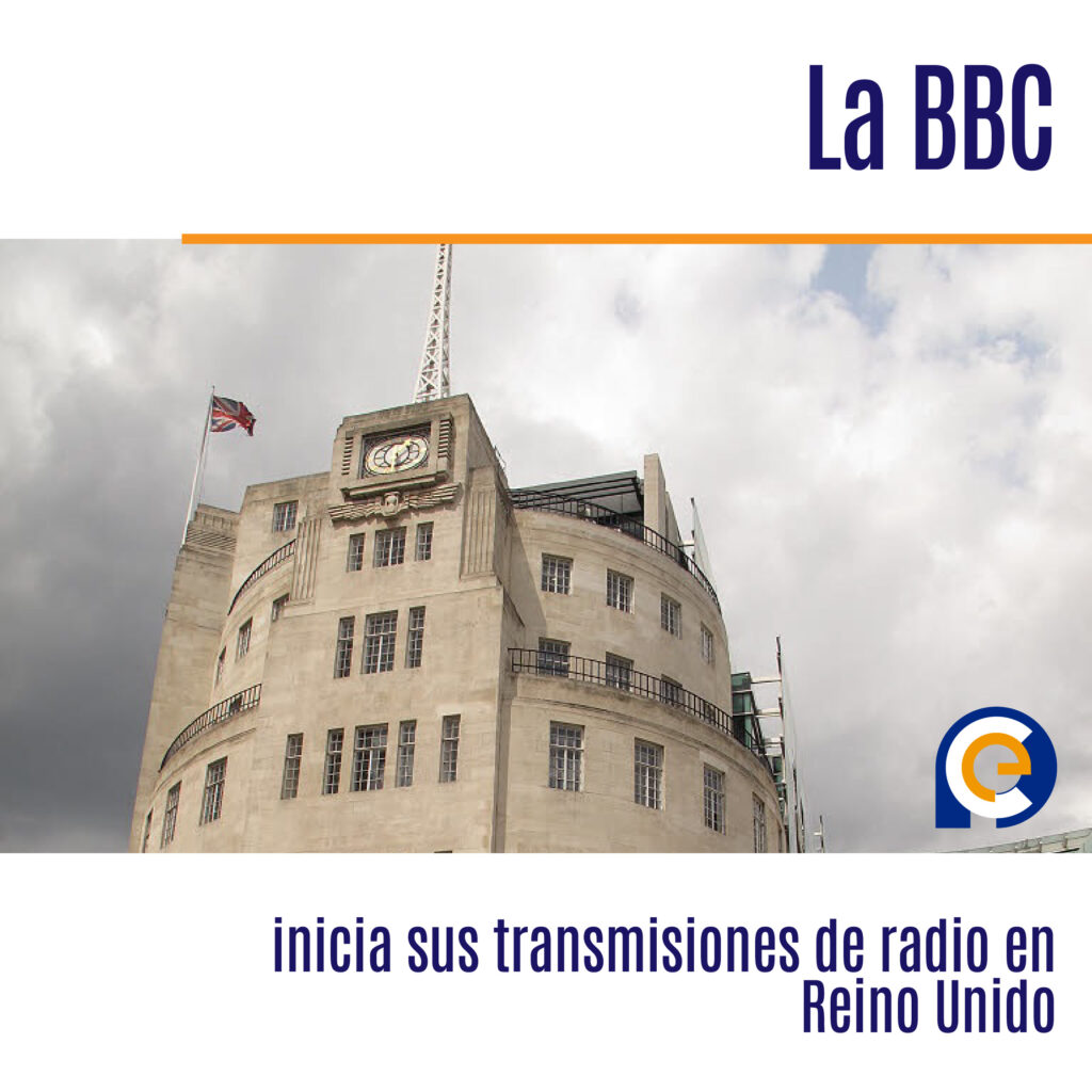 La BBC inicia sus transmisiones de radio en Reino Unido