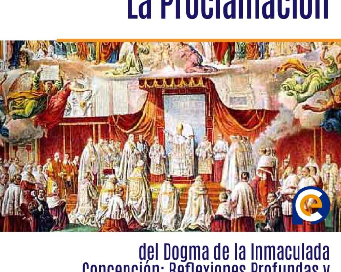 En 1854 el papa Pío IX proclama el dogma de la Inmaculada Concepción, que la madre de Jesús nació sin pecado original