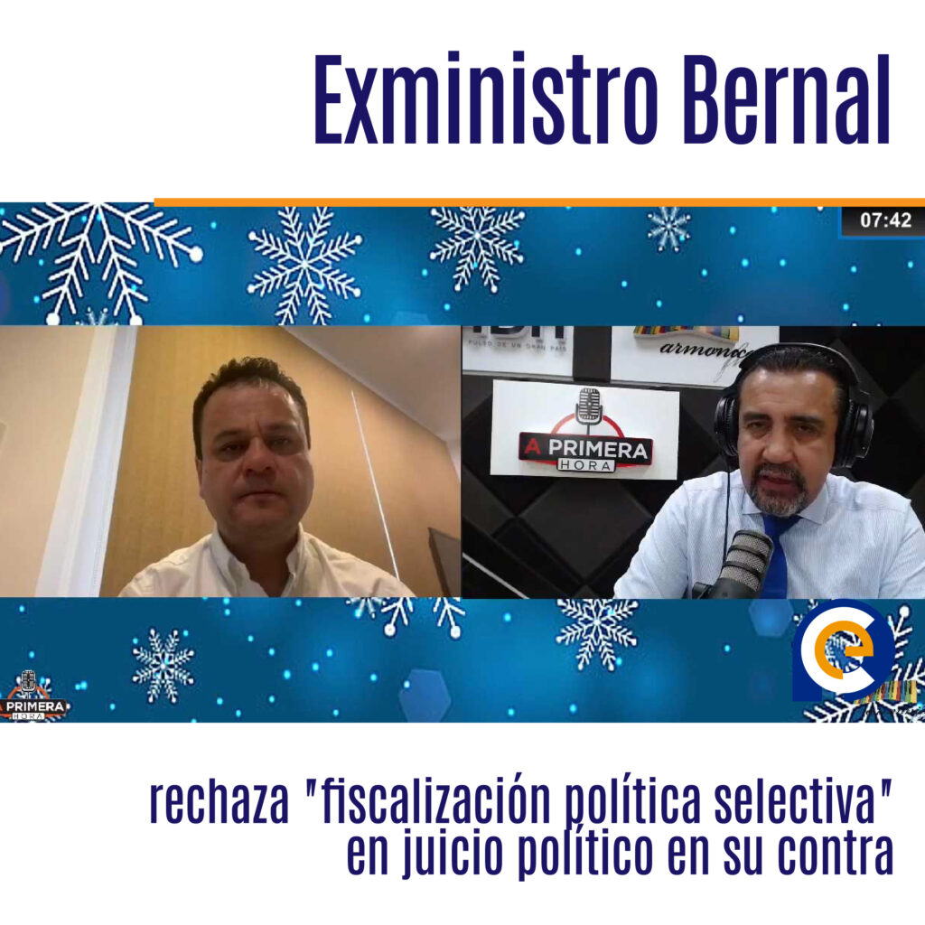 Exministro Bernal rechaza "fiscalización política selectiva" en juicio político en su contra