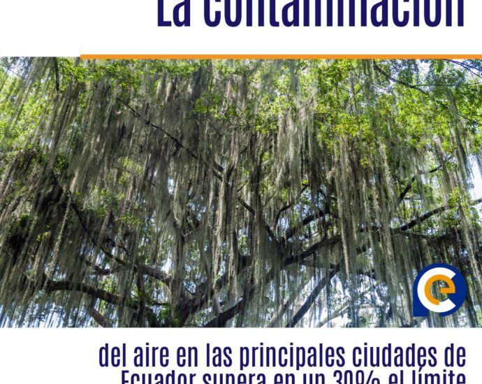La contaminación del aire en las principales ciudades de Ecuador supera en un 30% el límite seguro establecido por la OMS