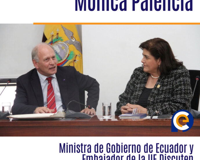 Ministra de Gobierno de Ecuador y Embajador de la UE Discuten Cooperación Internacional