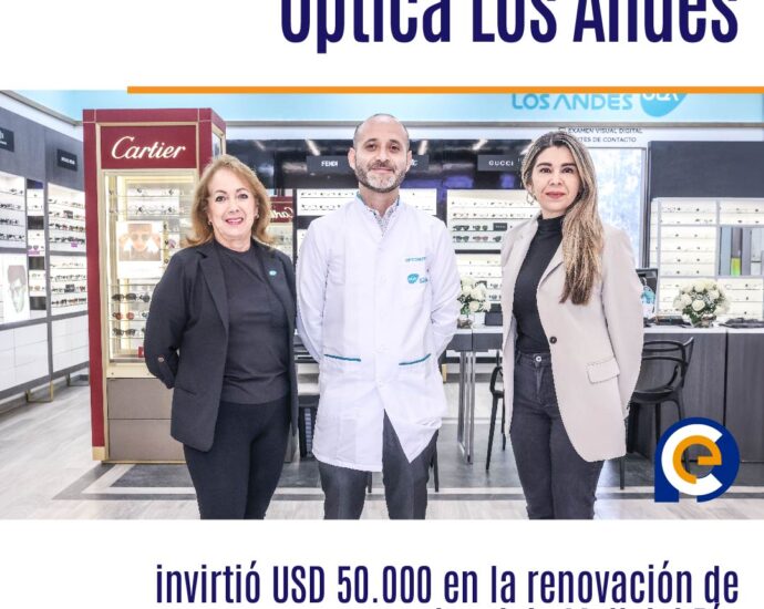 Óptica Los Andes invirtió USD 50.000 en la renovación de su local de Mall del Río