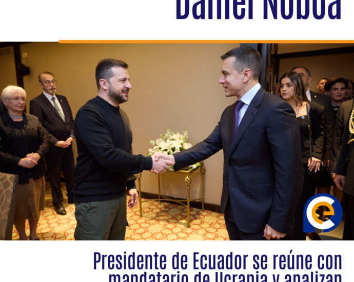 Presidente de Ecuador se reúne con mandatario de Ucrania y analizan cooperación bilateral