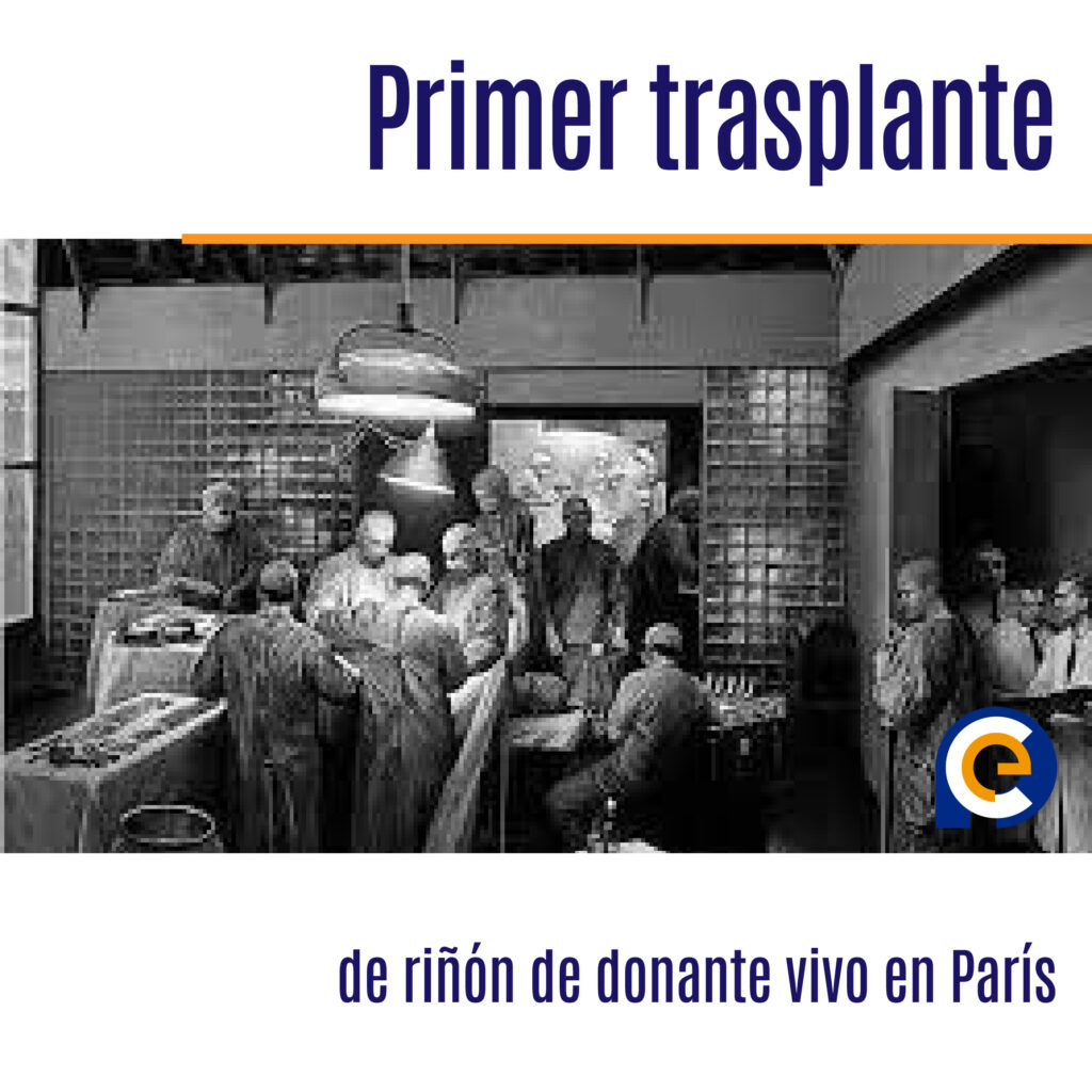 Primer trasplante de riñón de donante vivo en París
