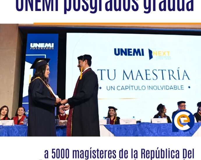 UNEMI posgrados gradúa a 5000 magísteres de la República Del Ecuador en extraordinarias ceremonias de graduación en Quito y Guayaquil