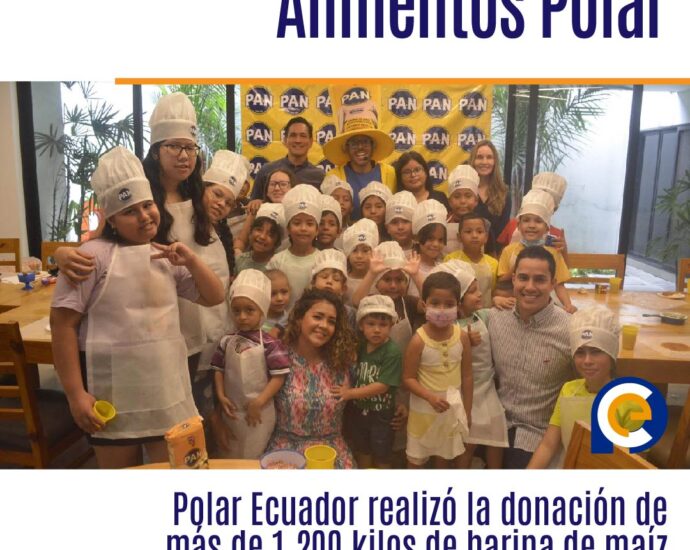 Alimentos Polar Ecuador realizó la donación de más de 1.200 kilos de harina de maíz precocida a la Fundación Casa Ronald McDonald