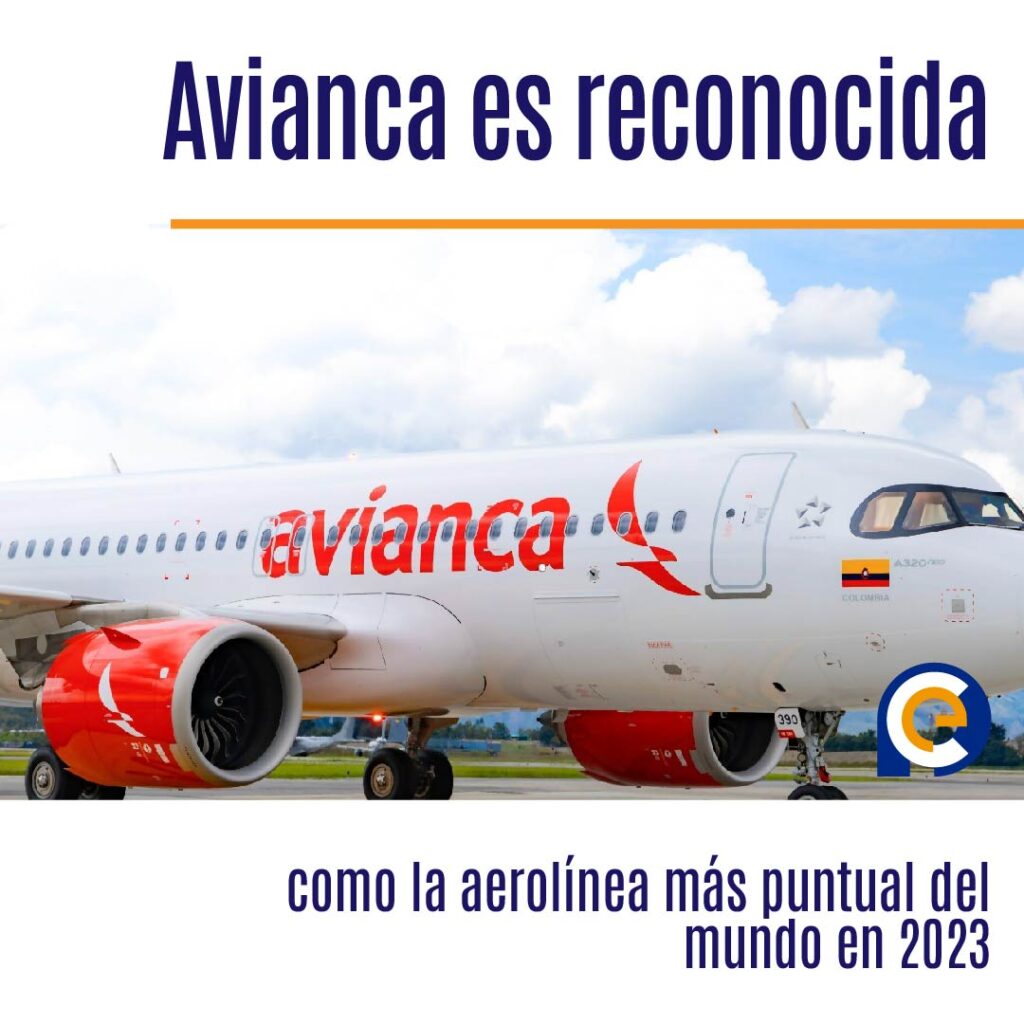 Avianca es reconocida como la aerolínea más puntual del mundo en 2023