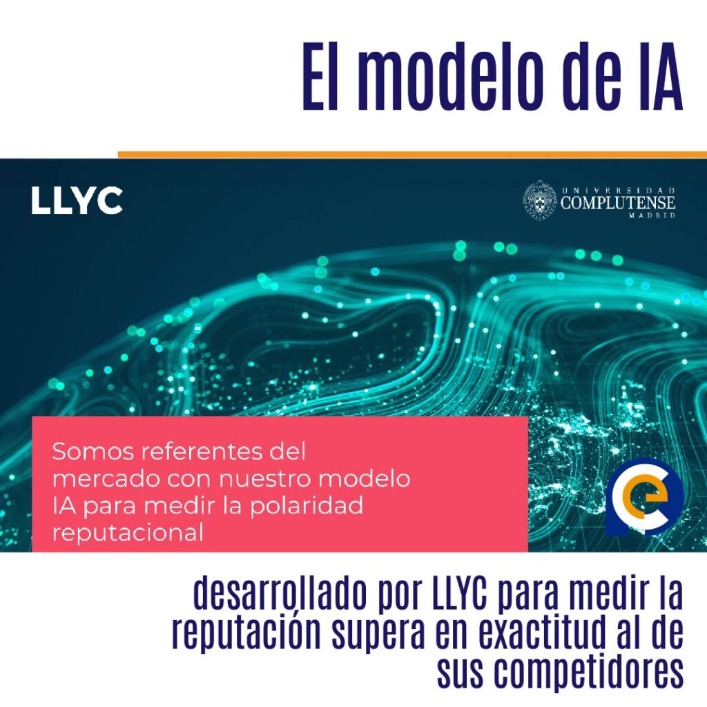 El modelo de IA desarrollado por LLYC para medir la reputación supera en exactitud al de sus competidores, según la UCM