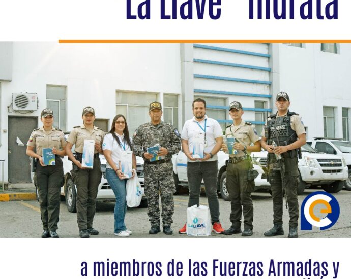 La Llave hidrata a miembros de las Fuerzas Armadas y policías que están arriesgando su vida por Ecuador