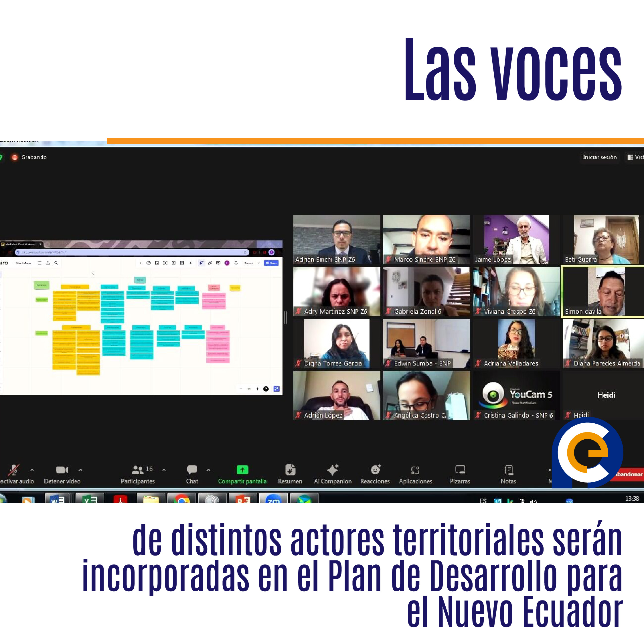 Las voces de distintos actores territoriales serán incorporadas en el Plan de Desarrollo para el Nuevo Ecuador