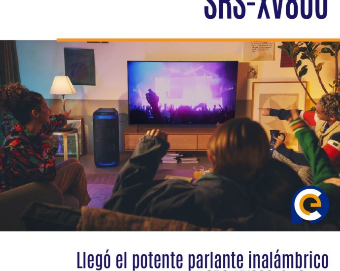 Llegó el potente parlante inalámbrico SRS-XV800 de Sony