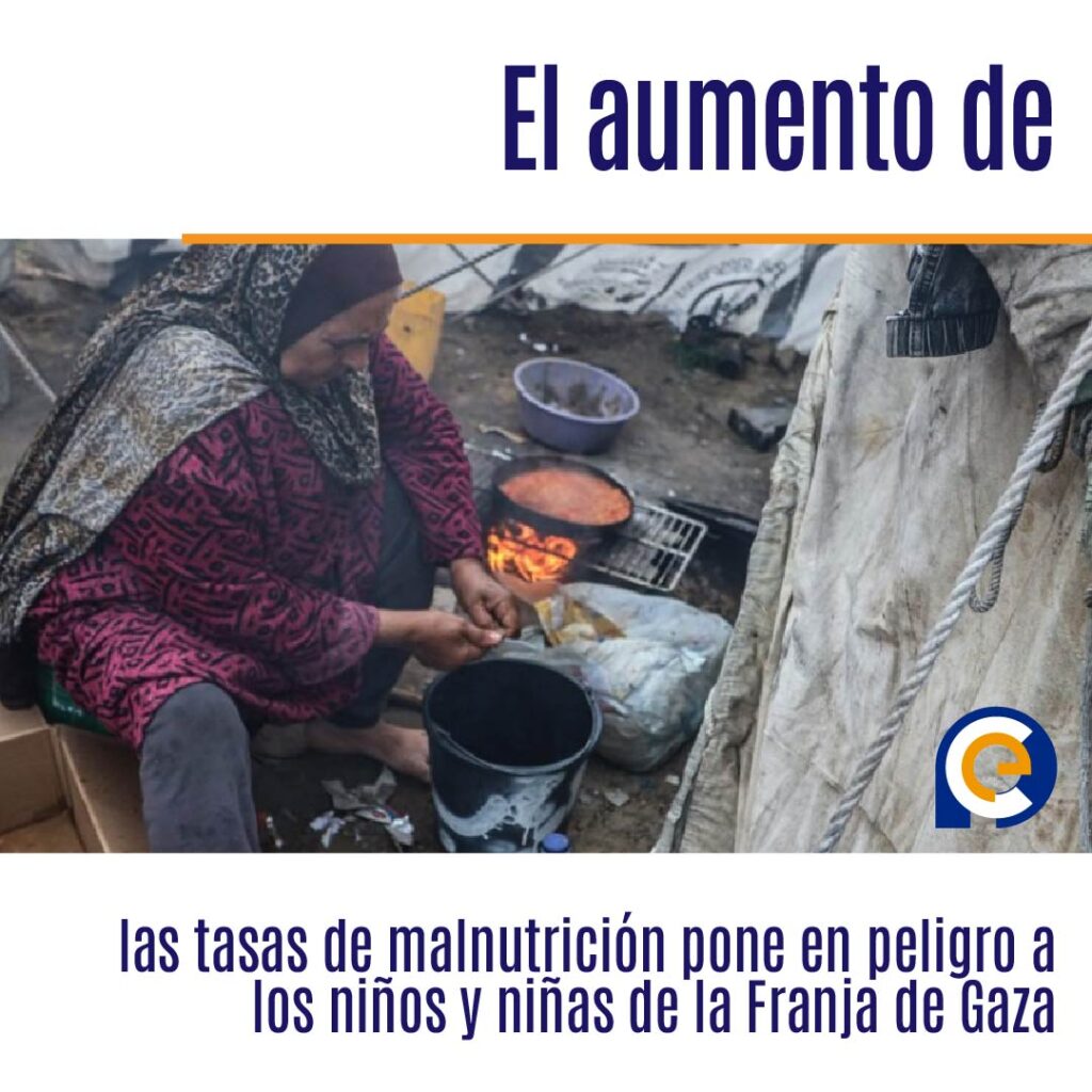 El aumento de las tasas de malnutrición pone en peligro a los niños y niñas de la Franja de Gaza