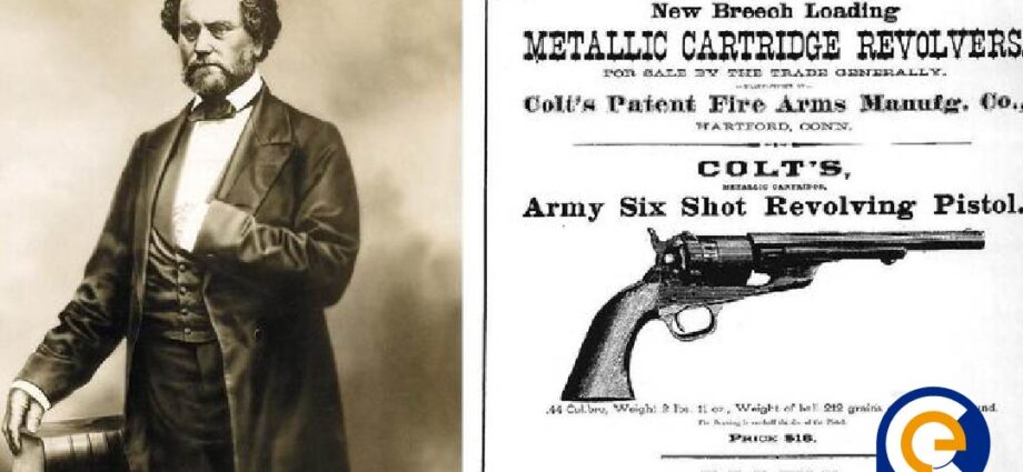 En 1836 Samuel Colt patenta en Estados Unidos el revólver