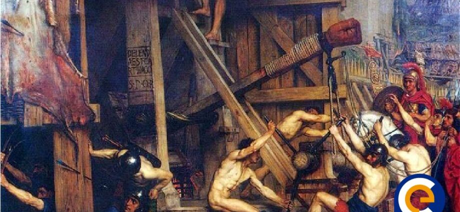 En el año 86 a. C. el Sitio de Atenas, el general romano Sila derrota al tirano Aristión