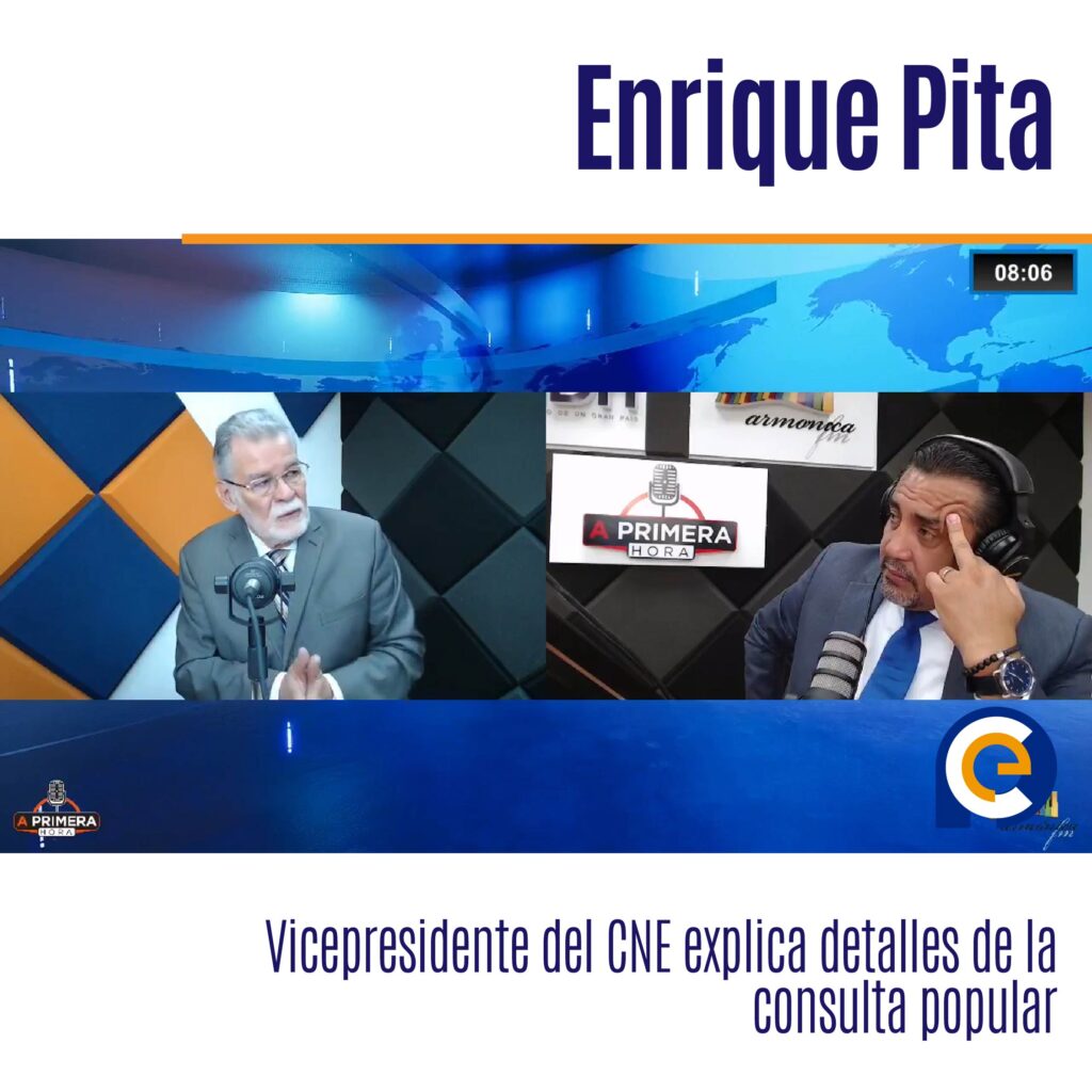 El Vicepresidente del CNE, Enrique Pita