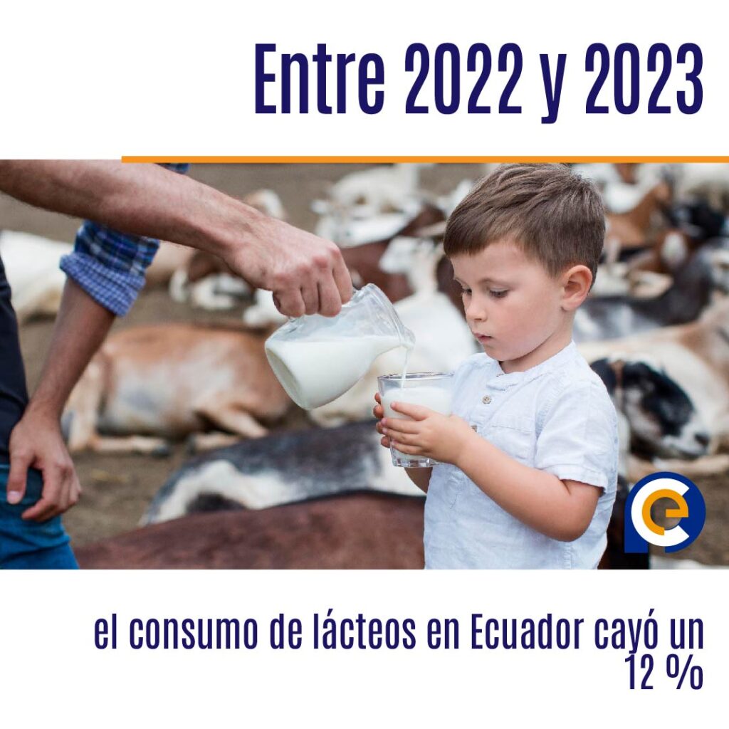 Entre 2022 y 2023 el consumo de lácteos en Ecuador cayó un 12 %
