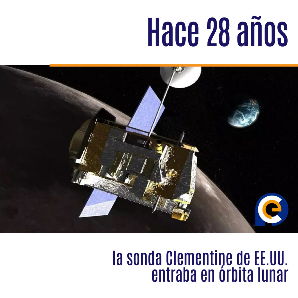 Hace 28 años la sonda Clementine de EE.UU. entraba en órbita lunar