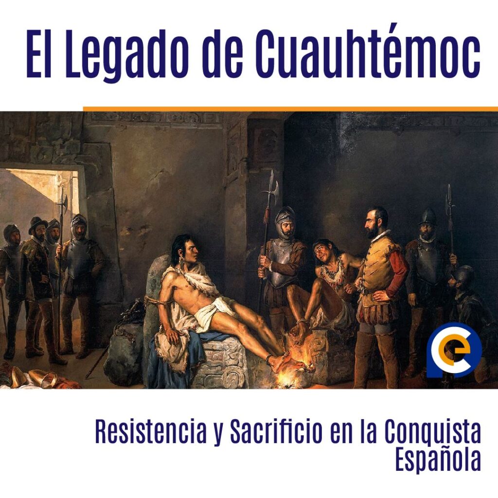 Hernán Cortés hace ejecutar a Cuauhtémoc, último emperador azteca, en1525, en México