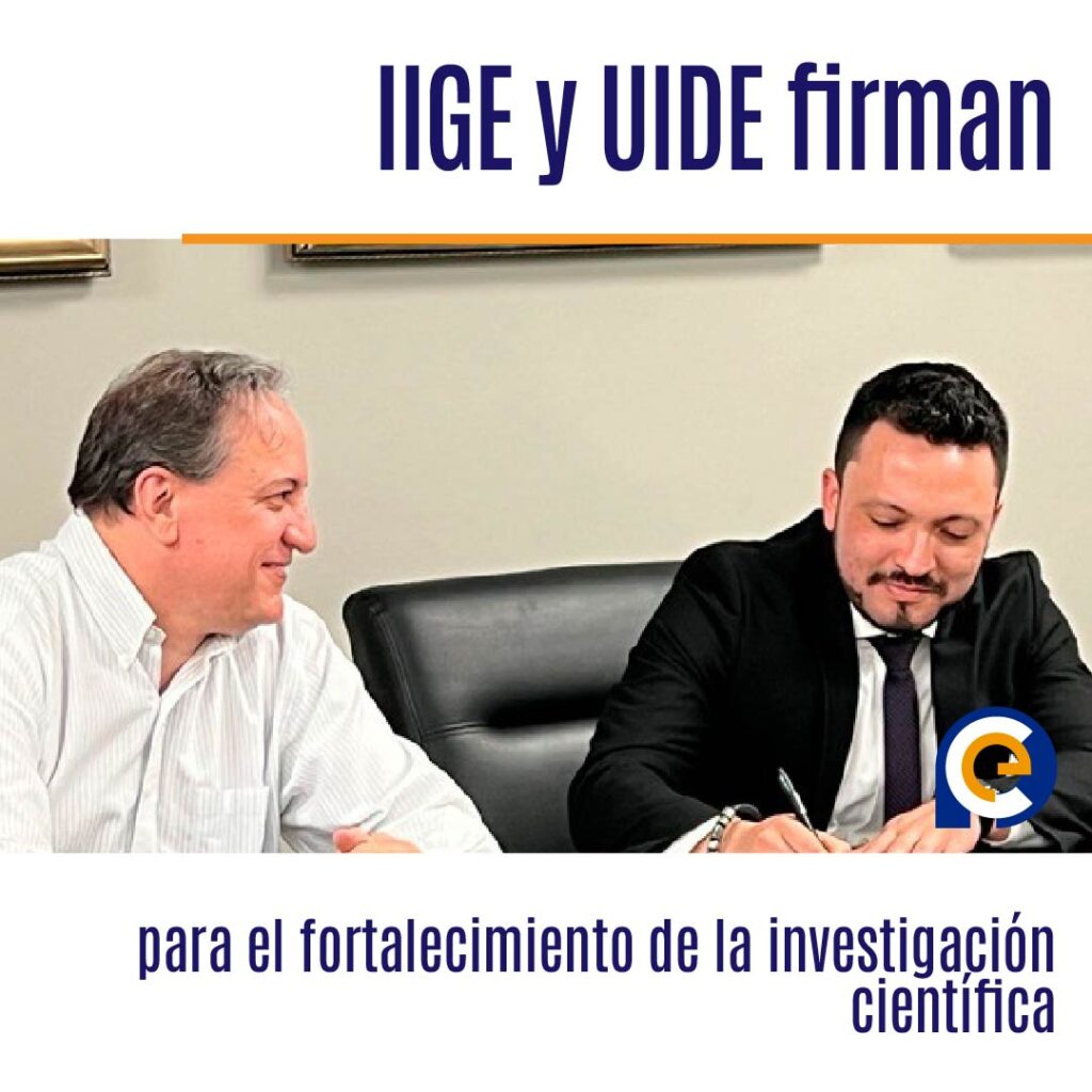 IIGE y UIDE firman para el fortalecimiento de la investigación científica
