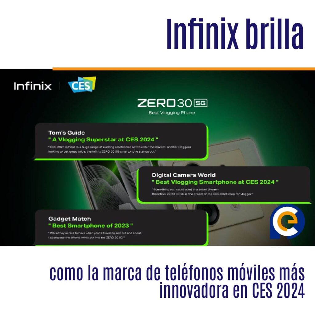 Infinix brilla como la marca de teléfonos móviles más innovadora en CES 2024