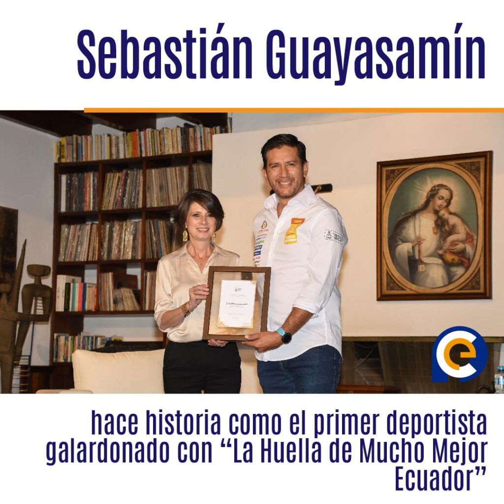 Sebastián Guayasamín hace historia como el primer deportista galardonado con “La Huella de Mucho Mejor Ecuador”