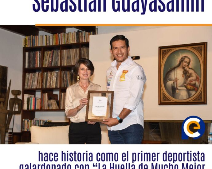 Sebastián Guayasamín hace historia como el primer deportista galardonado con “La Huella de Mucho Mejor Ecuador”