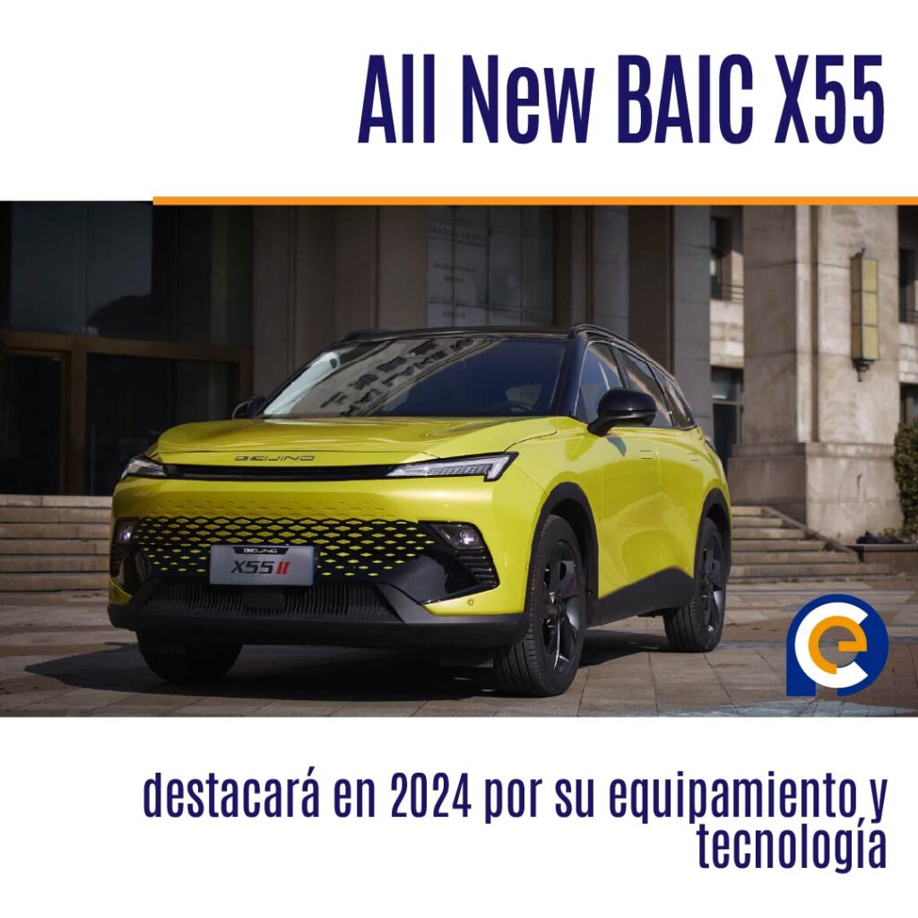 All New BAIC X55 destacará en 2024 por su equipamiento y tecnología