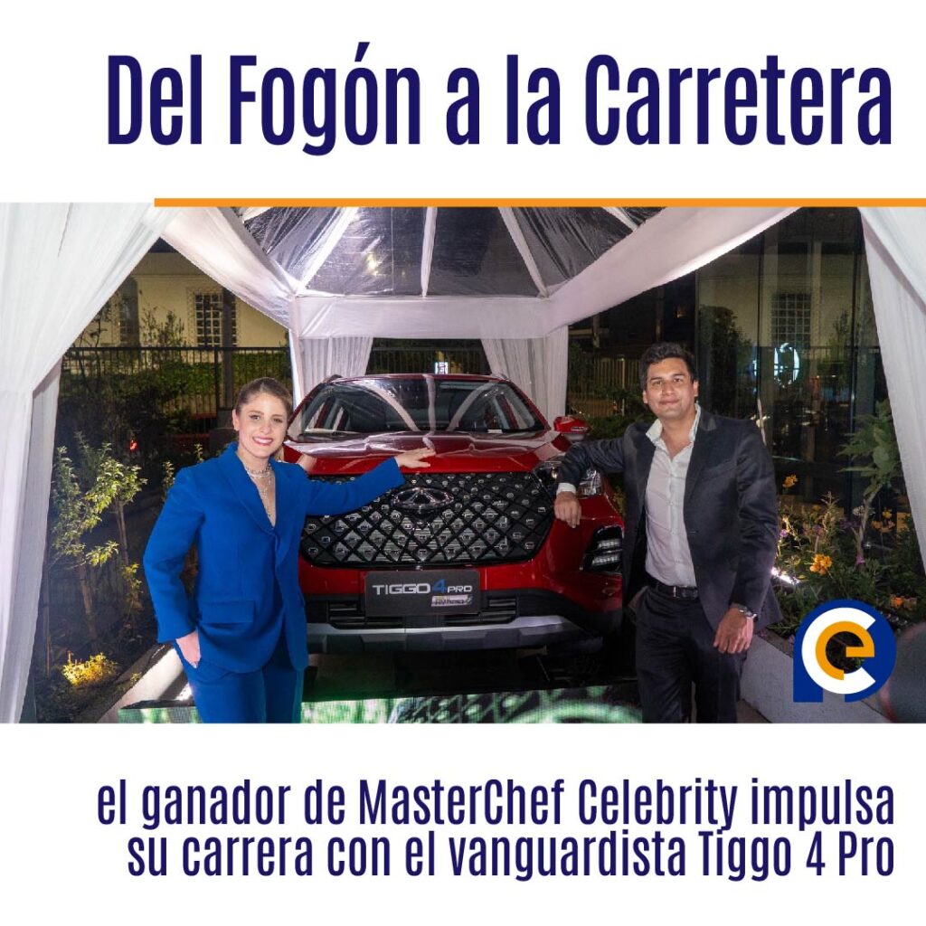 Del Fogón a la Carretera: el ganador de MasterChef Celebrity impulsa su carrera con el vanguardista Tiggo 4 Pro