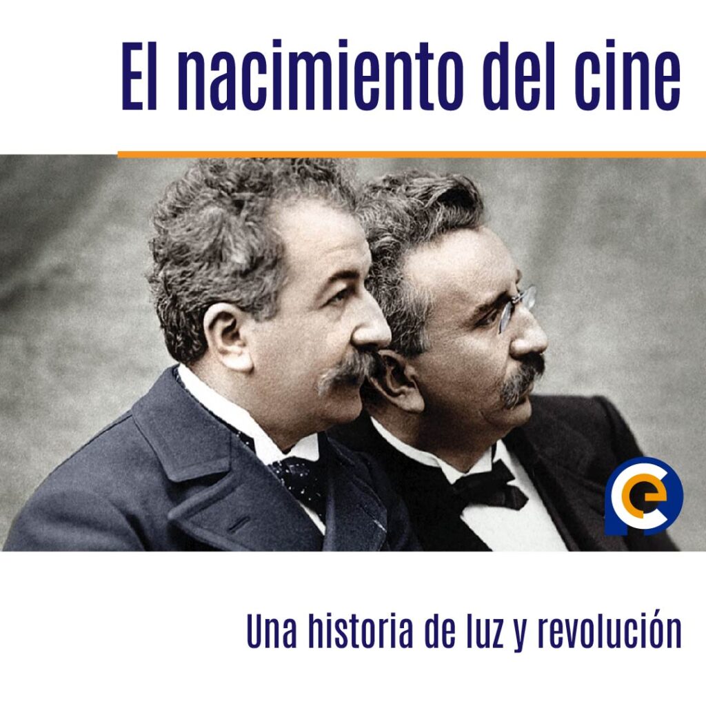 En 1895, los hermanos Lumière proyectan la primera grabación cinematográfica de la historia