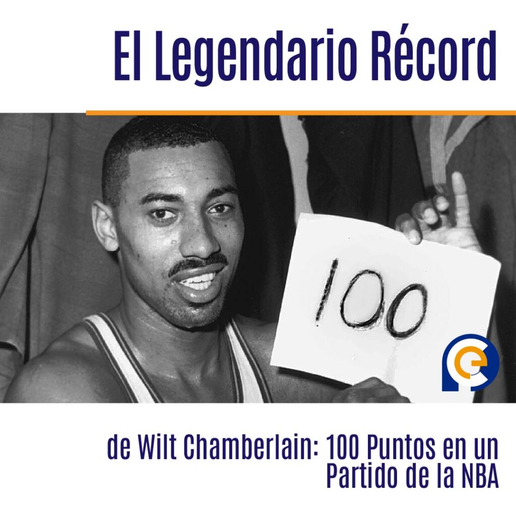 En 1962, en un partido de la NBA, Wilt Chamberlain marca 100 puntos, máxima anotación en la historia