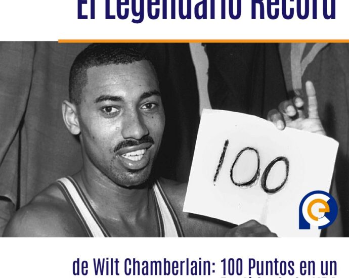 En 1962, en un partido de la NBA, Wilt Chamberlain marca 100 puntos, máxima anotación en la historia