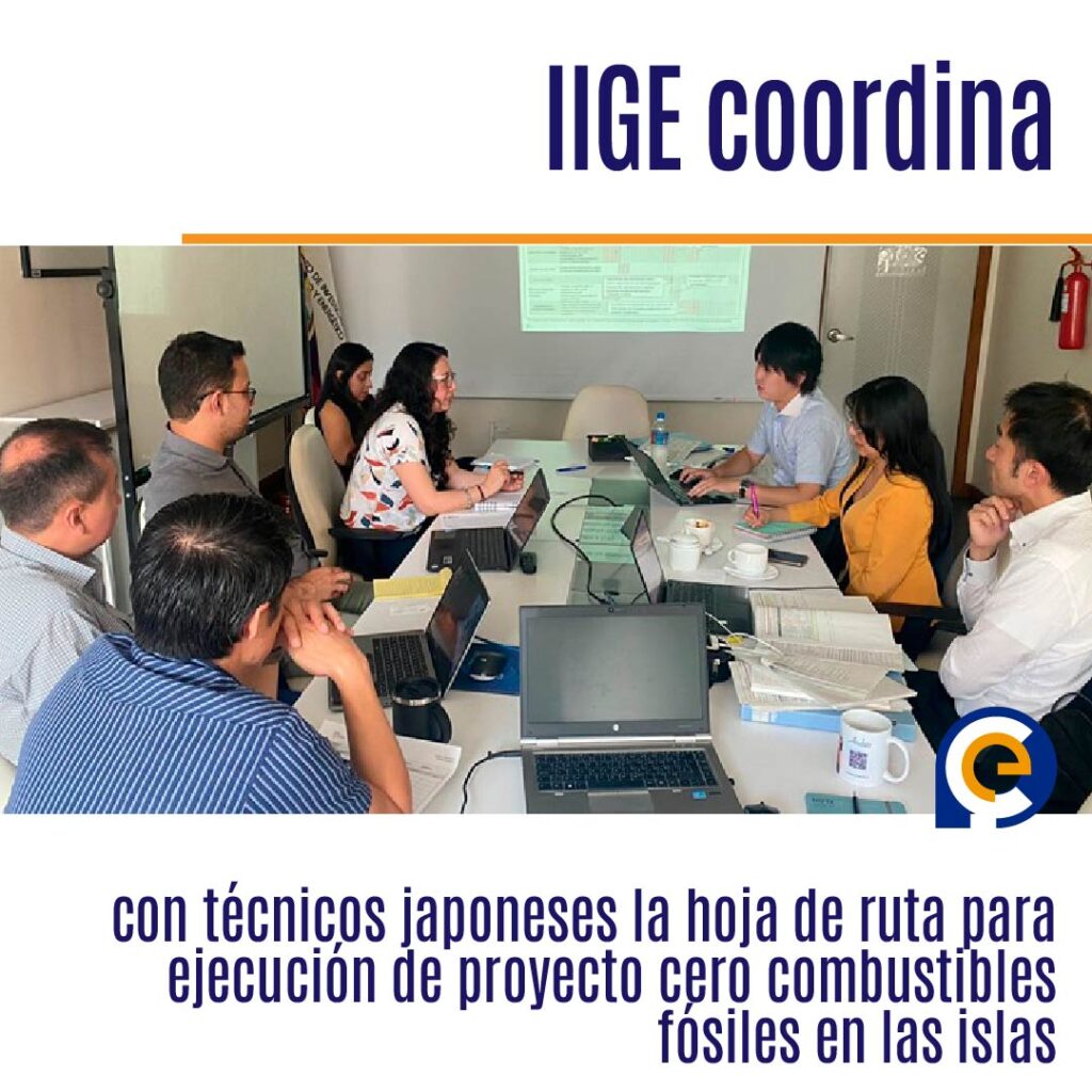 IIGE coordina con técnicos japoneses la hoja de ruta para ejecución de proyecto cero combustibles fósiles en las islas