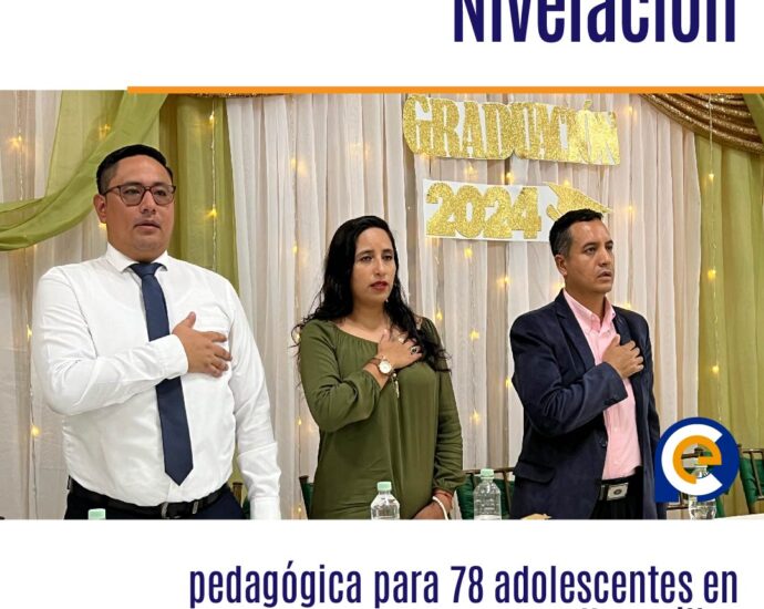 Nivelación pedagógica para 78 adolescentes en Huaquillas
