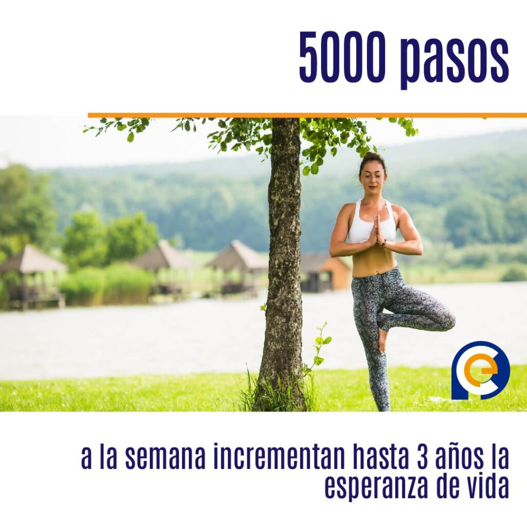 5000 pasos a la semana incrementan hasta 3 años la esperanza de vida