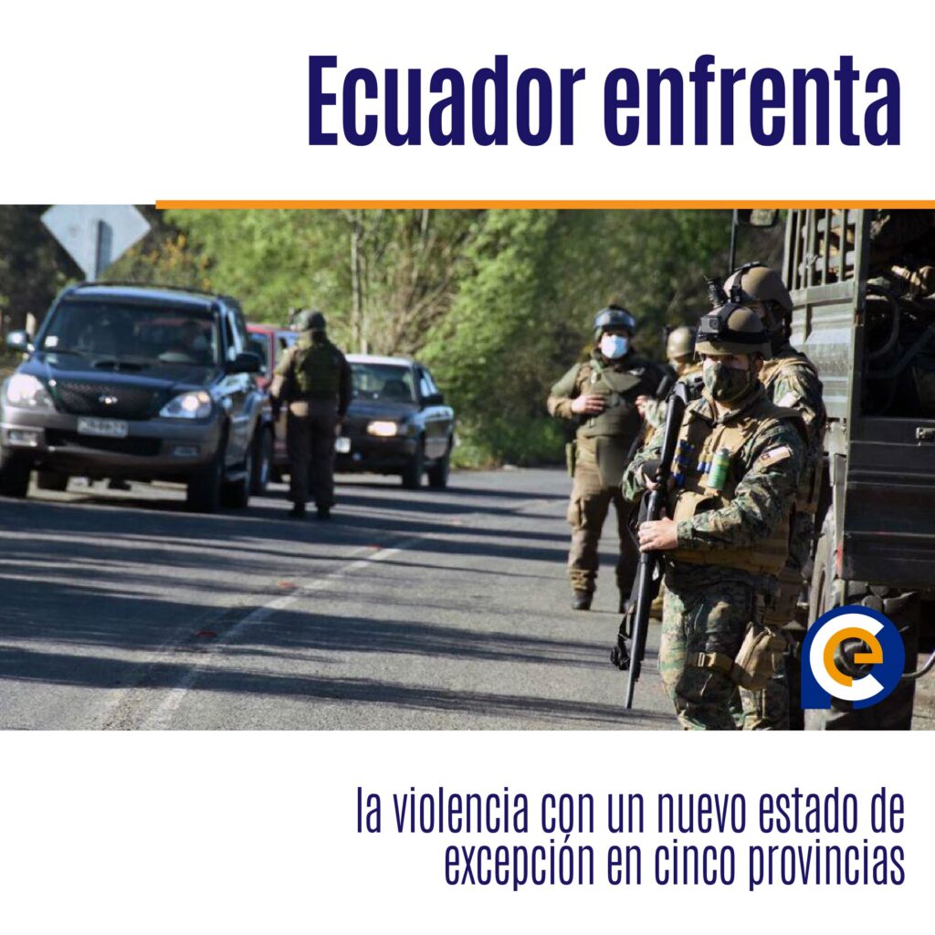 Daniel Noboa, nuevo estado de excepción en cinco provincias