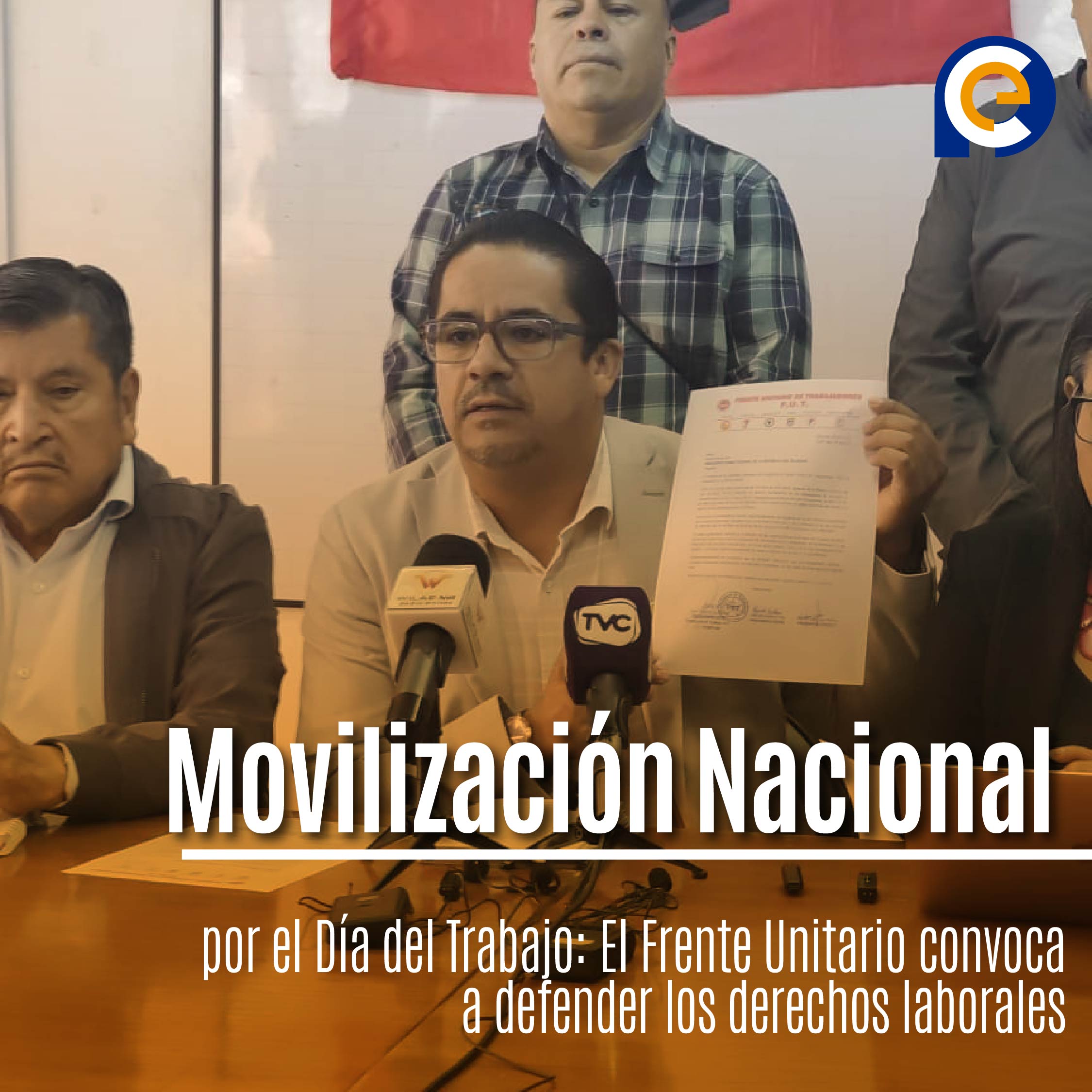 José Villavicencio, presidente del FUT, ratifica que la movilización por el #DíaDelTrabajo