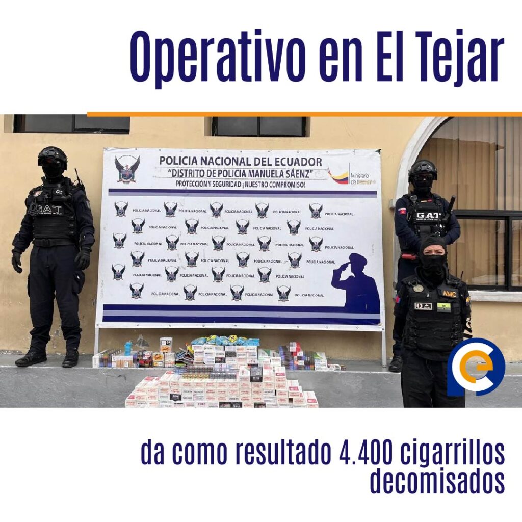 Operativo en El Tejar da como resultado 4.400 cigarrillos decomisados