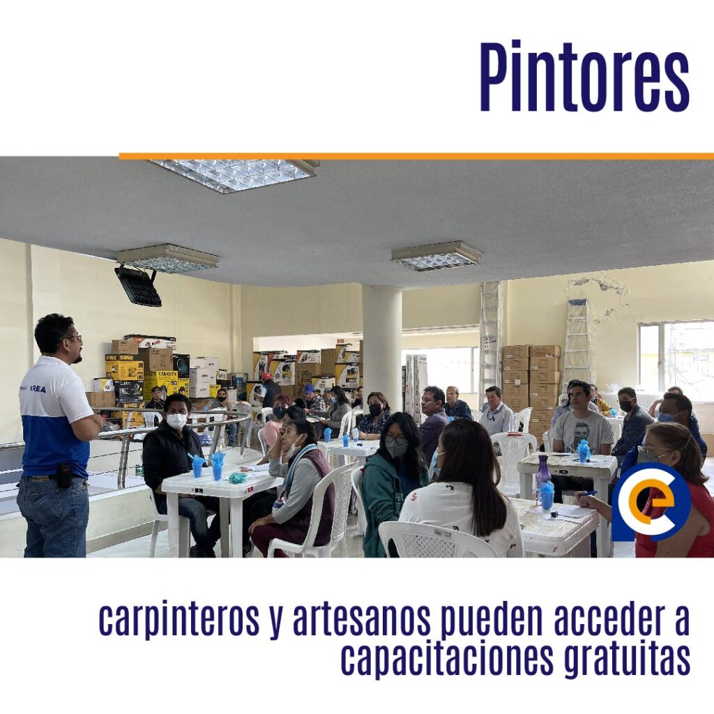 Pintores, carpinteros y artesanos pueden acceder a capacitaciones gratuitas