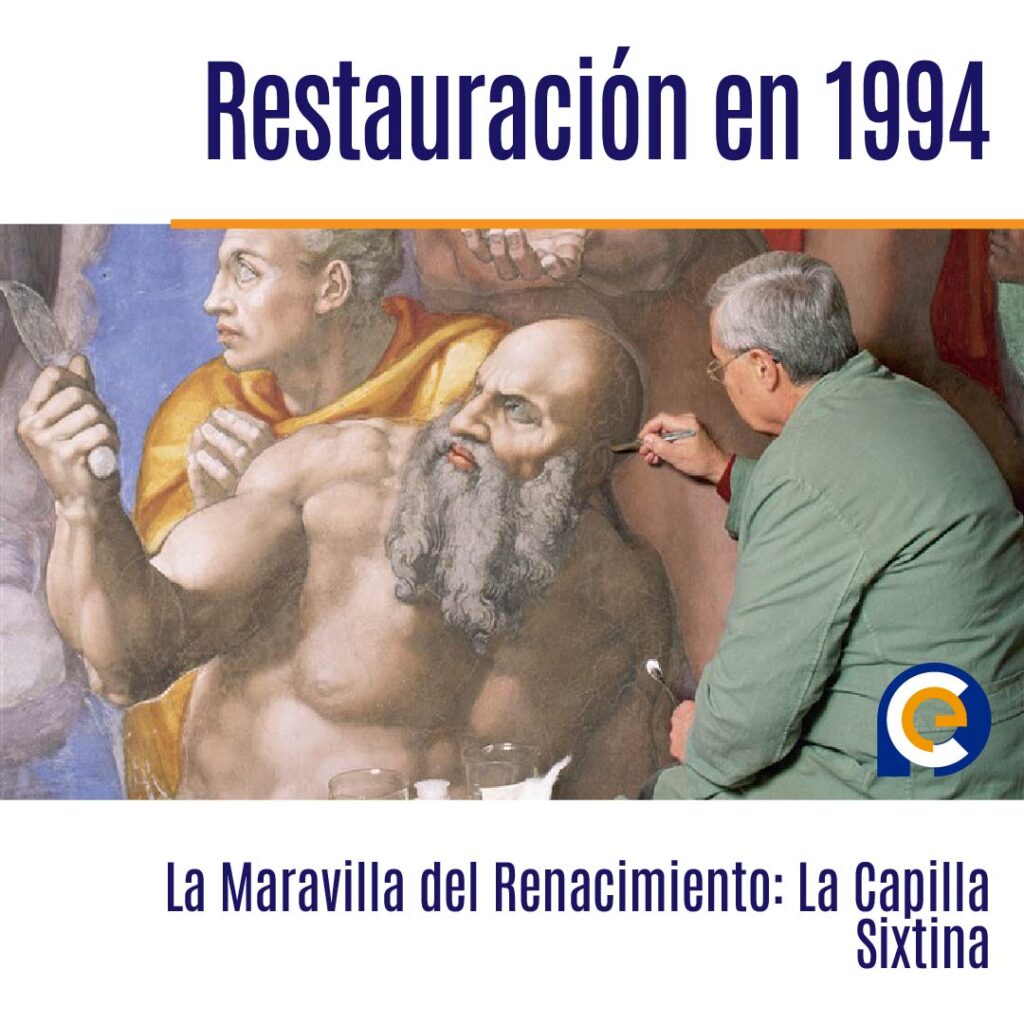 Se presenta al mundo la Capilla Sixtina después de su restauración en 1994