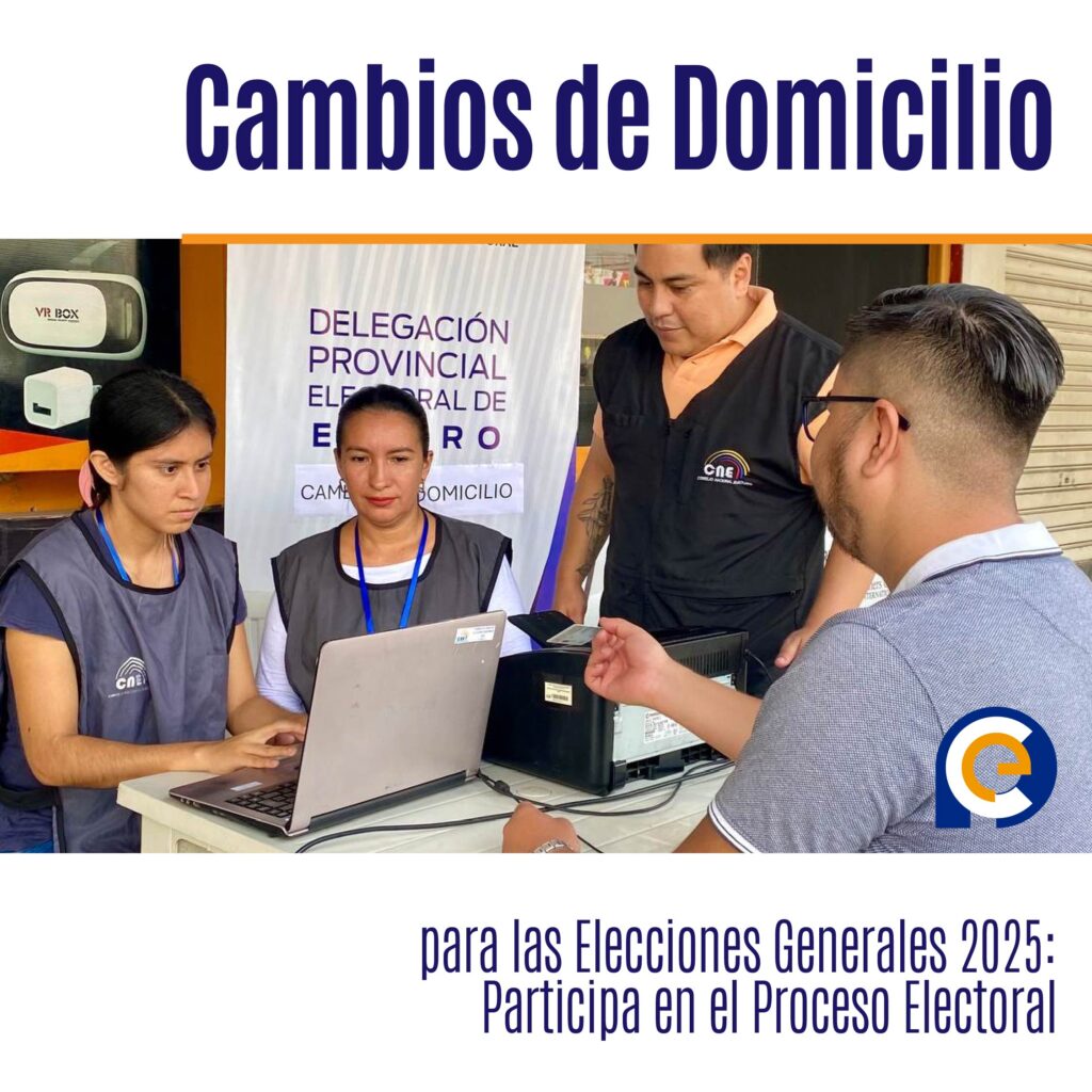 Cambios de Domicilio para las Elecciones Generales 2025: Participa en el Proceso Electoral