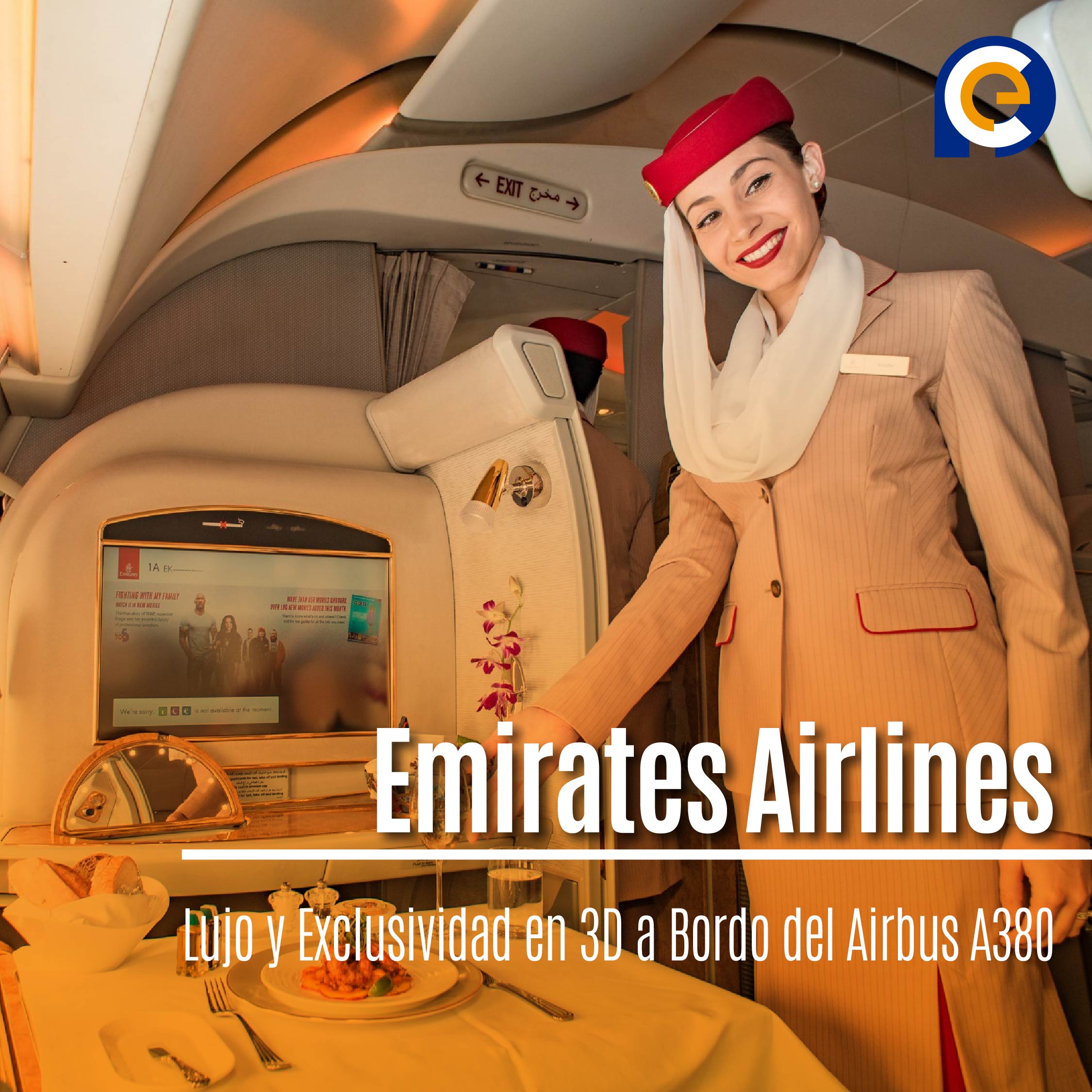 Emirates Airlines: Lujo y Exclusividad en 3D a Bordo del Airbus A380