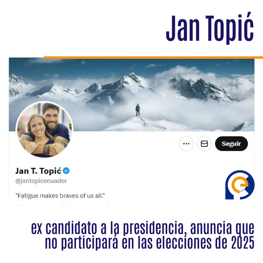 Jan Topić, ex candidato a la presidencia, anuncia que no participará en las elecciones de 2025