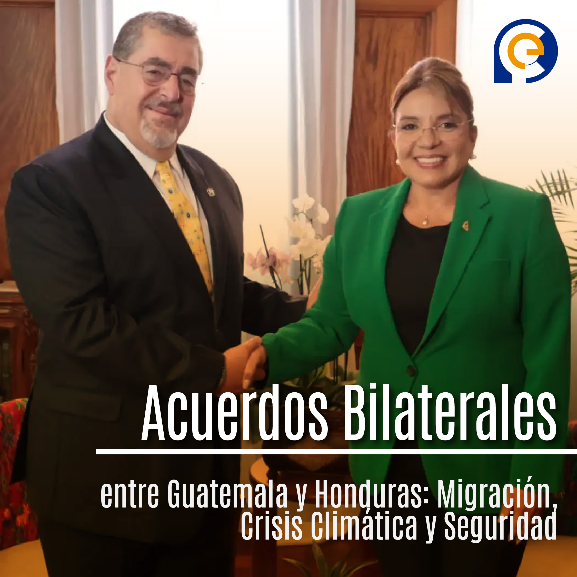 presidente de Guatemala, Bernardo Arévalo, y su homóloga hondureña, Xiomara Castro