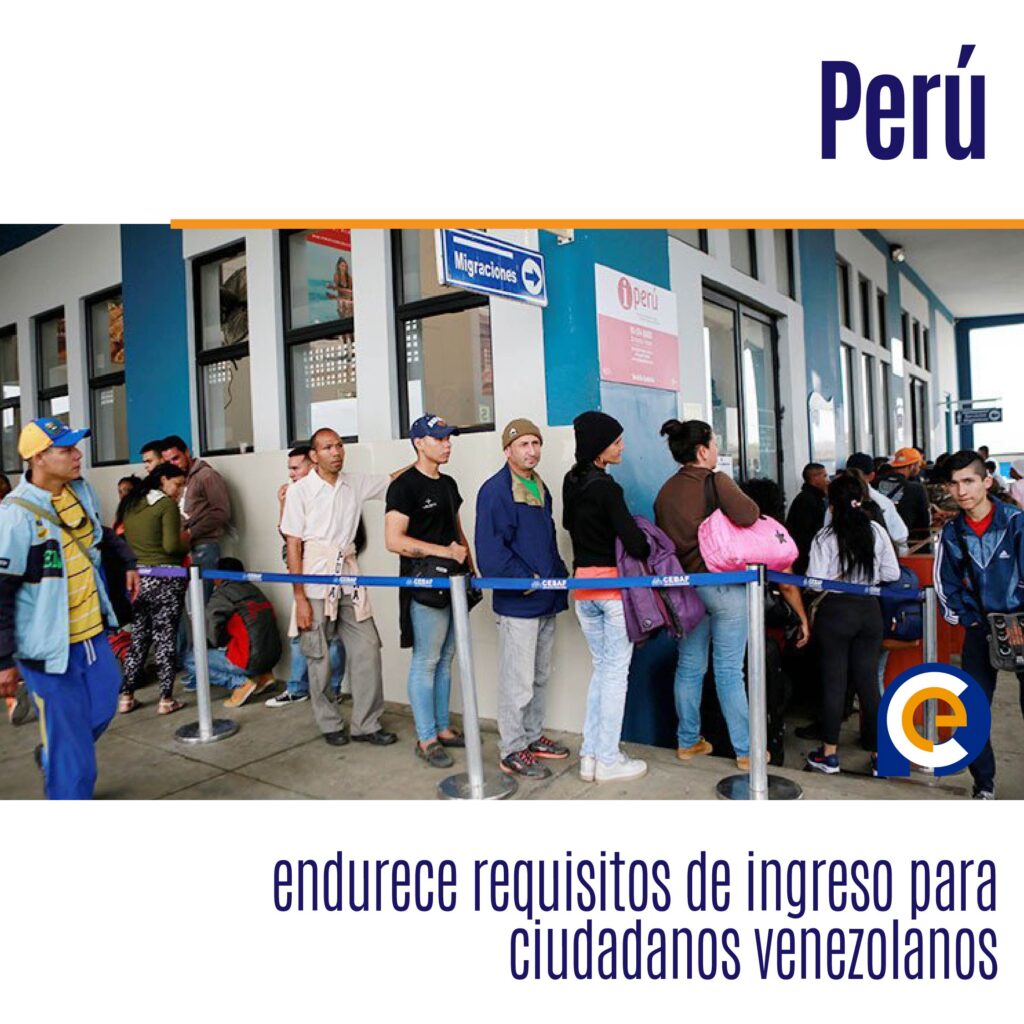 Perú endurece requisitos de ingreso para ciudadanos venezolanos