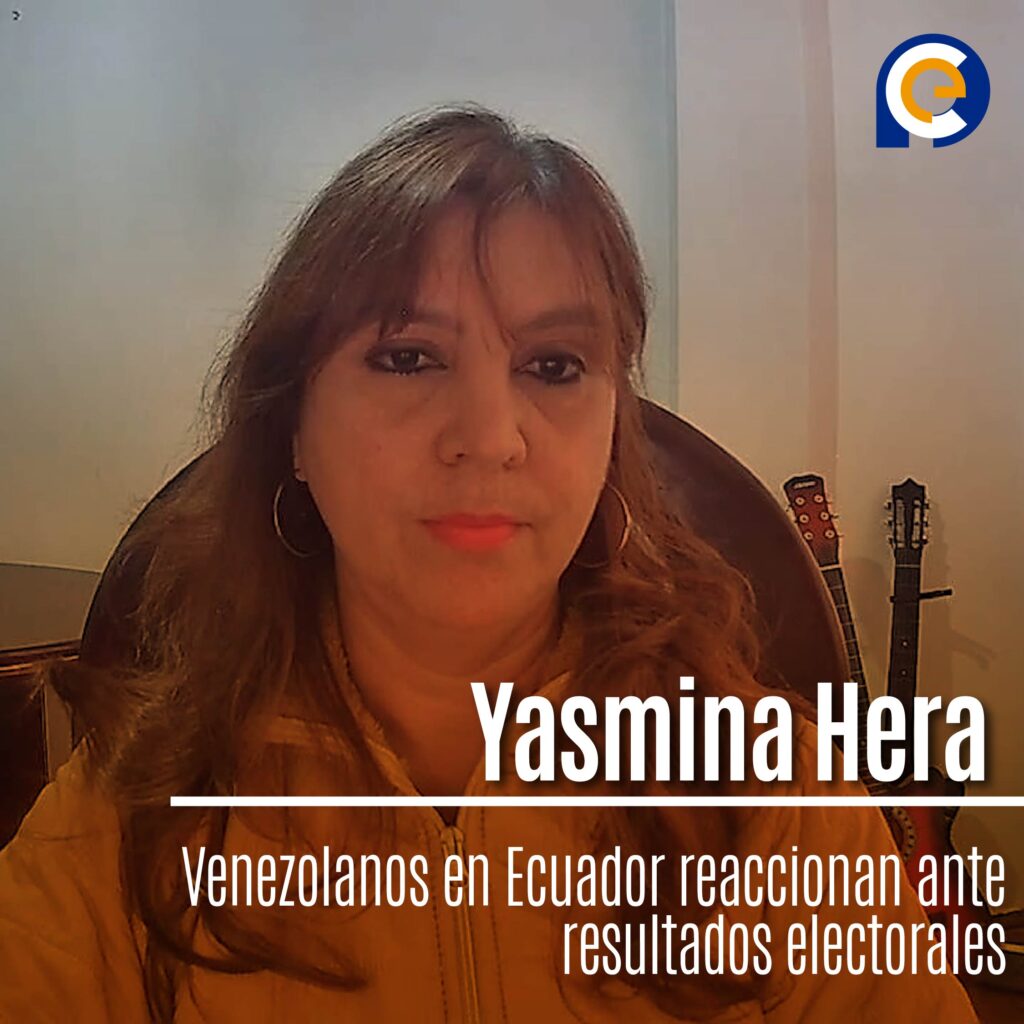 Yasmina Hera, presidenta de la Asociación de Periodistas Venezolanos en Ecuador,