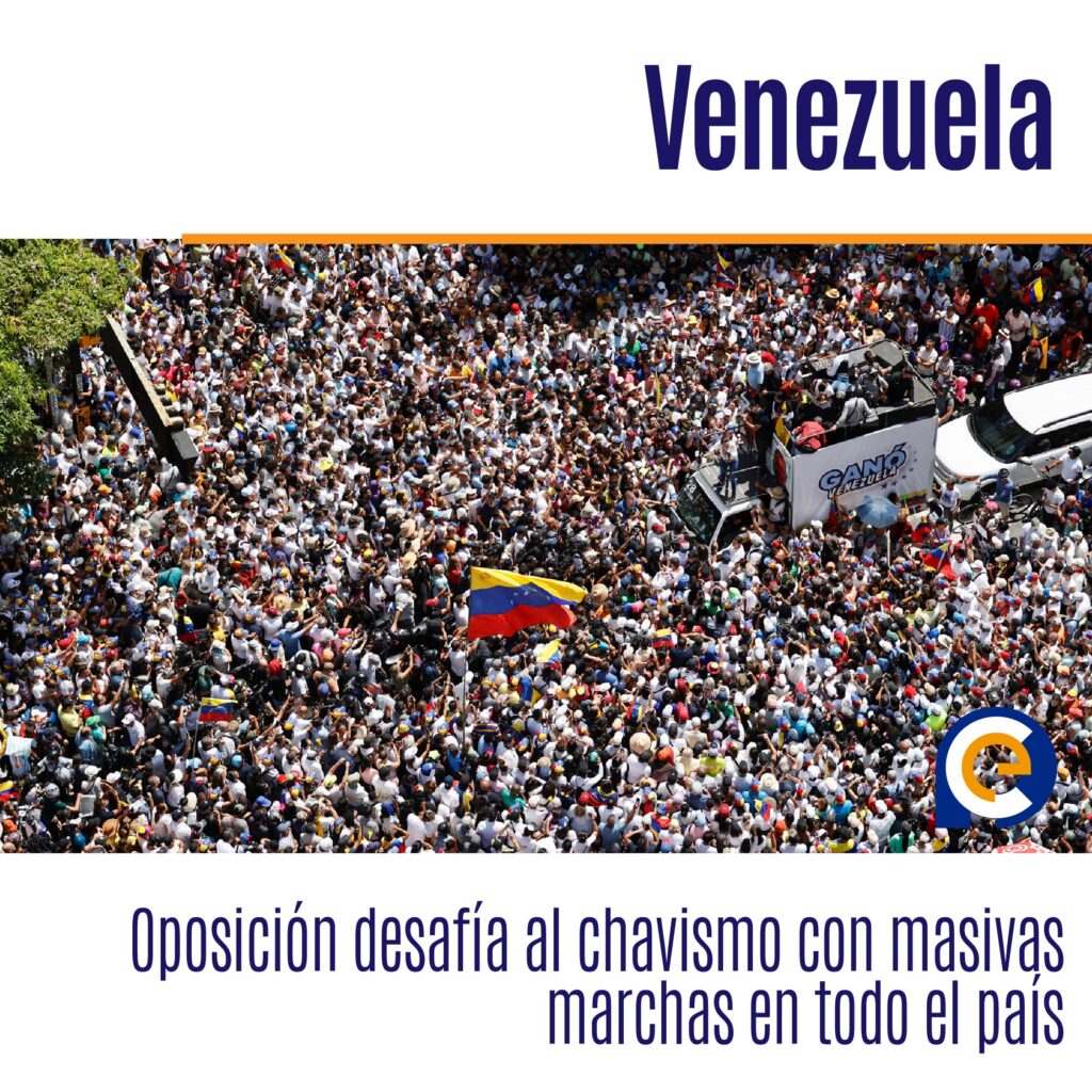 Venezuela: Oposición desafía al chavismo con masivas marchas en todo el país