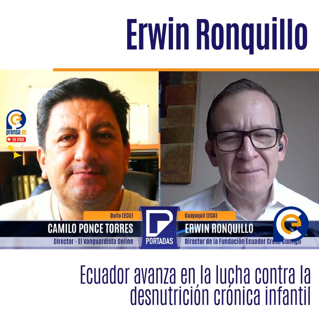 Erwin Ronquillo, director de la Fundación Ecuador Crece Contigo