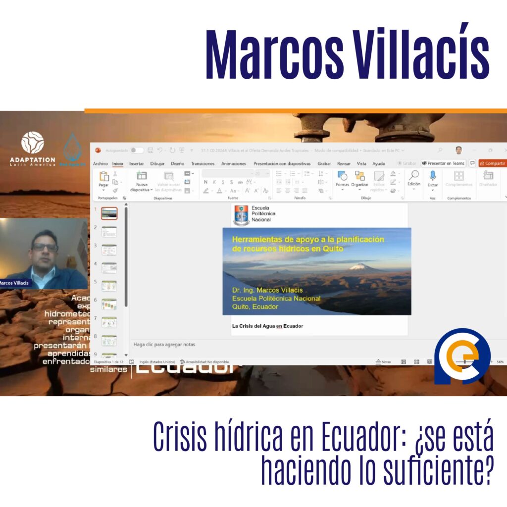Marcos Villacís, experto en hidrología y climatología