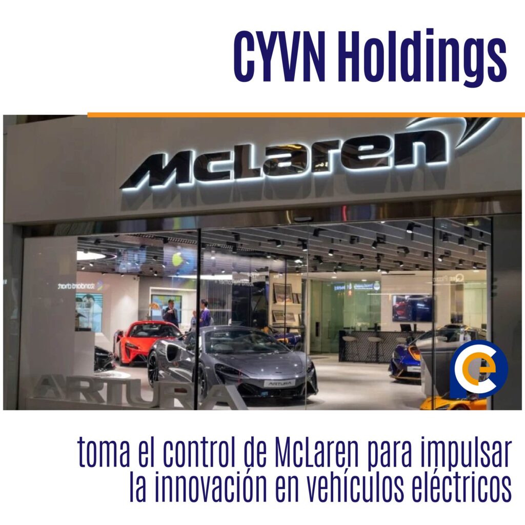 CYVN Holdings toma el control de McLaren para impulsar la innovación en vehículos eléctricos