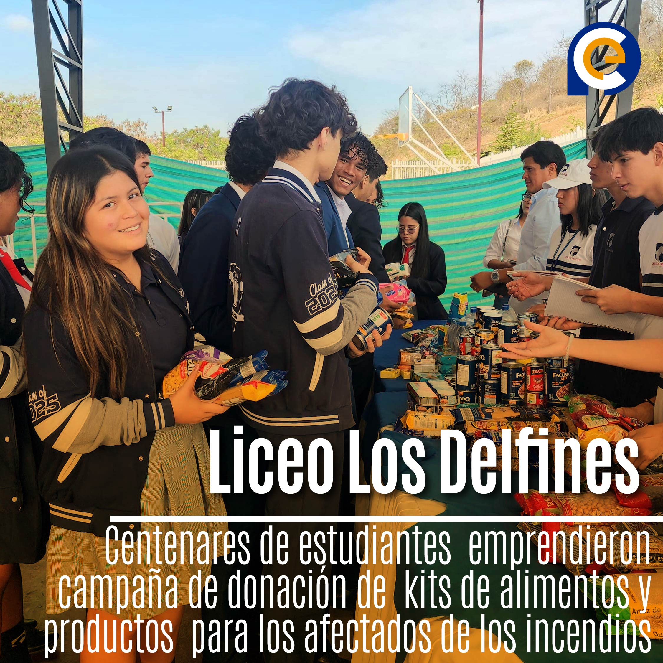 Centenares de estudiantes  emprendieron  campaña de donación de  kits de alimentos y productos  para los afectados de los incendios forestales